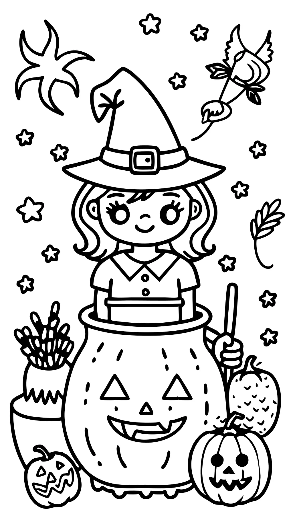 witch coloring pages printable